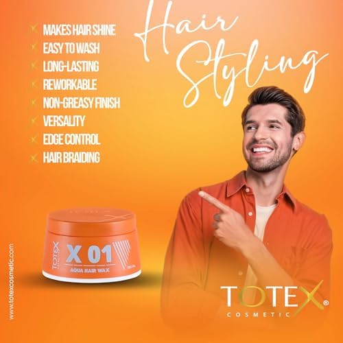 Totex Coiffure Aqua Wax 01 | Gel à tenue forte pour un contrôle maximal | Parfum Scent | Unisexe 150ml