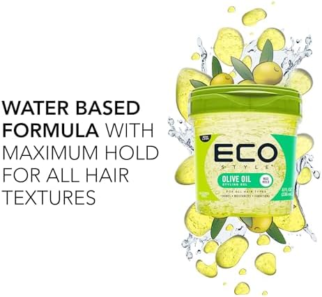 Eco Styler Oliva Huile Gel 236ml pour Cheveux Secs et Dommagés