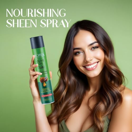 Toxè Sheen Spray Huile d'Olive | Infusé à la Cire d' Abeille pour un Éclat Extraordinaire | Nourrit, Adoucit, Combattant