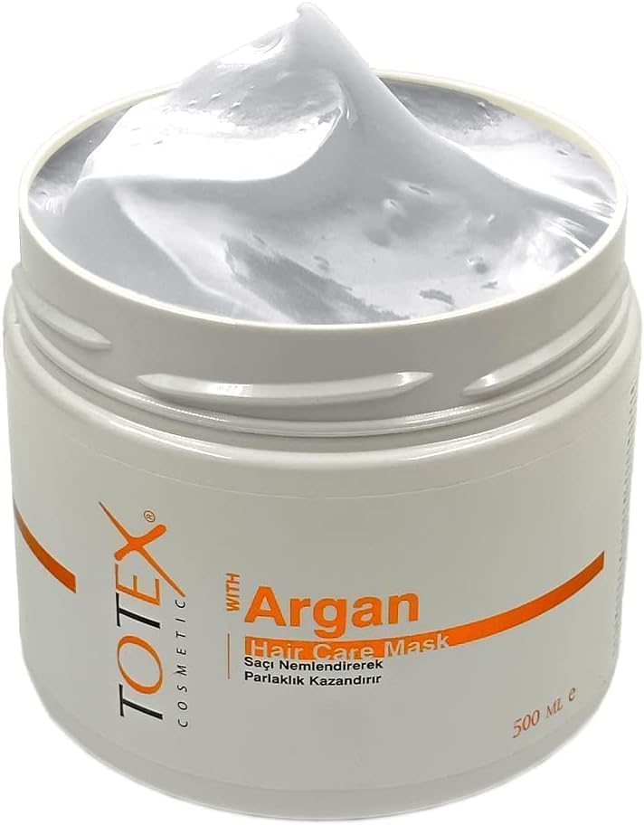 Masque capillaire nourrissant Totex Huile d'Argan 200ml | Hydratation Intense pour Cheveux Secs et Abîmés | Brillance et