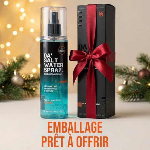 Da'Dude Da Salt Water Spray, Spray Eau de Mer Cheveux pour Hommes, Texture sur Plage, Eau Coiffante Revitalisante, 250 m